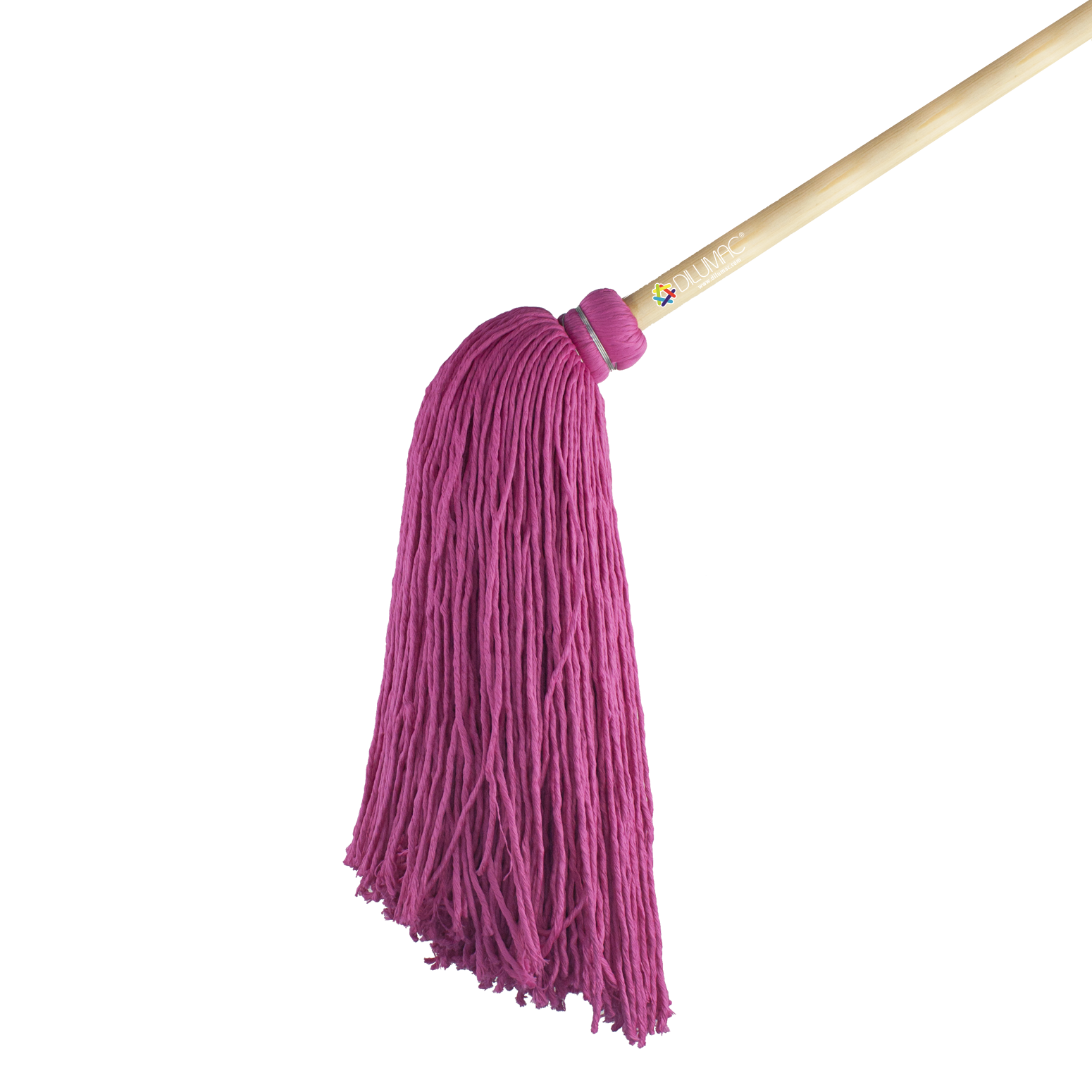 Trapeador Forjado con Bastón de Madera Magenta