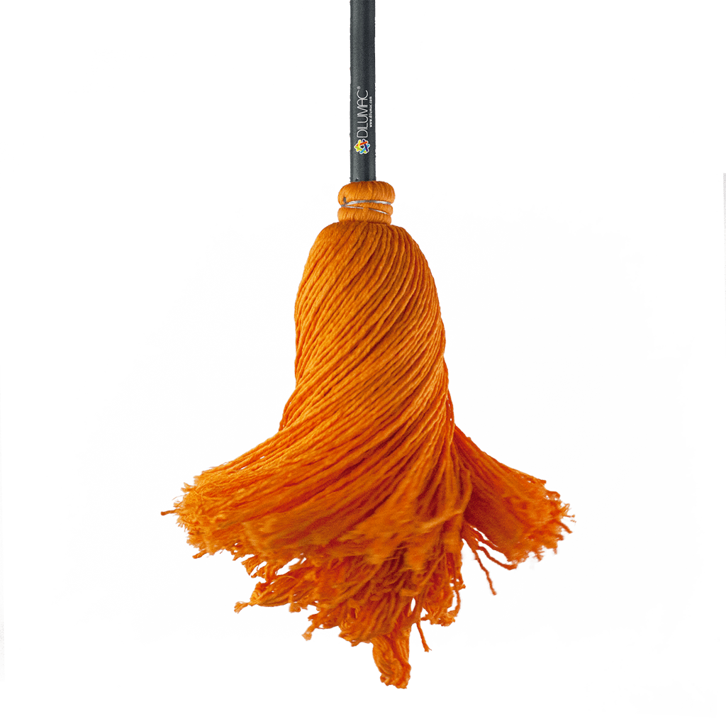 Trapeador Forjado con Bastón de Lámina Mandarina