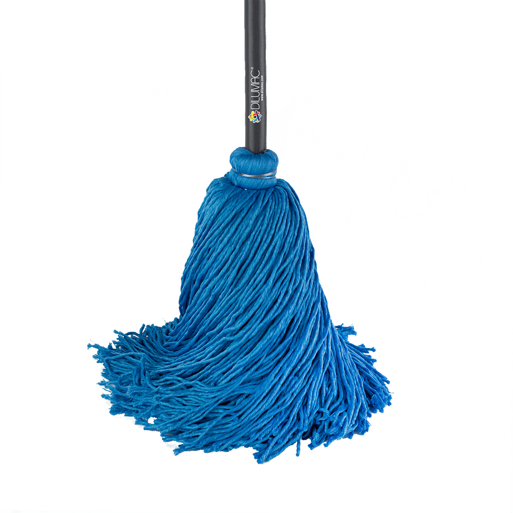 Trapeador Forjado con Bastón de Lámina Azul